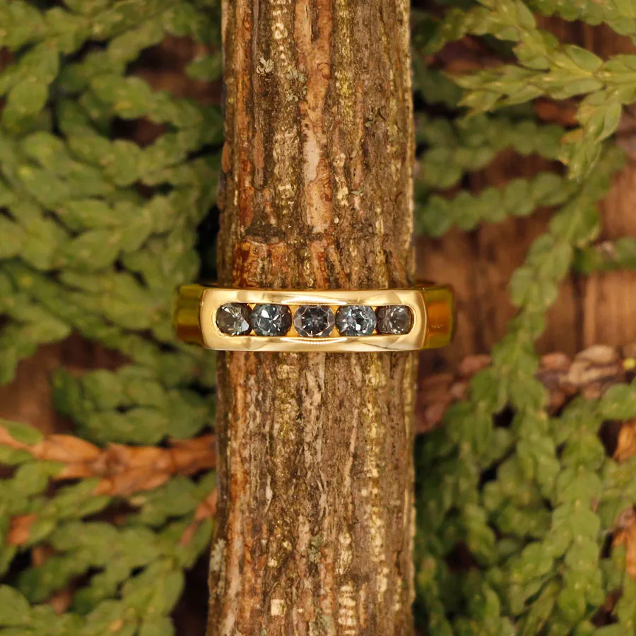 14k Yellow Gold Color Change Garnet Ring