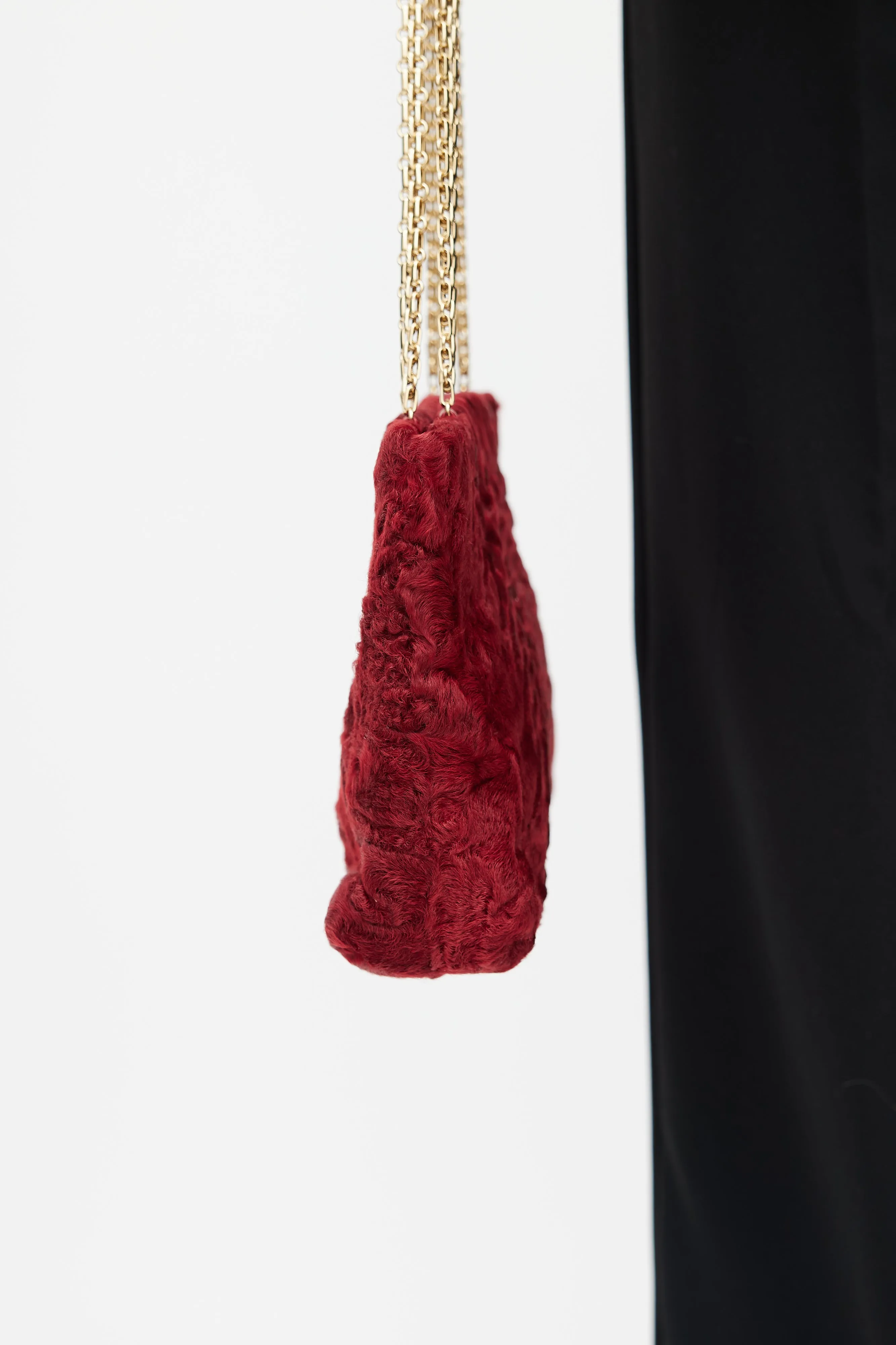 2000 Red & Gold Fur Bag