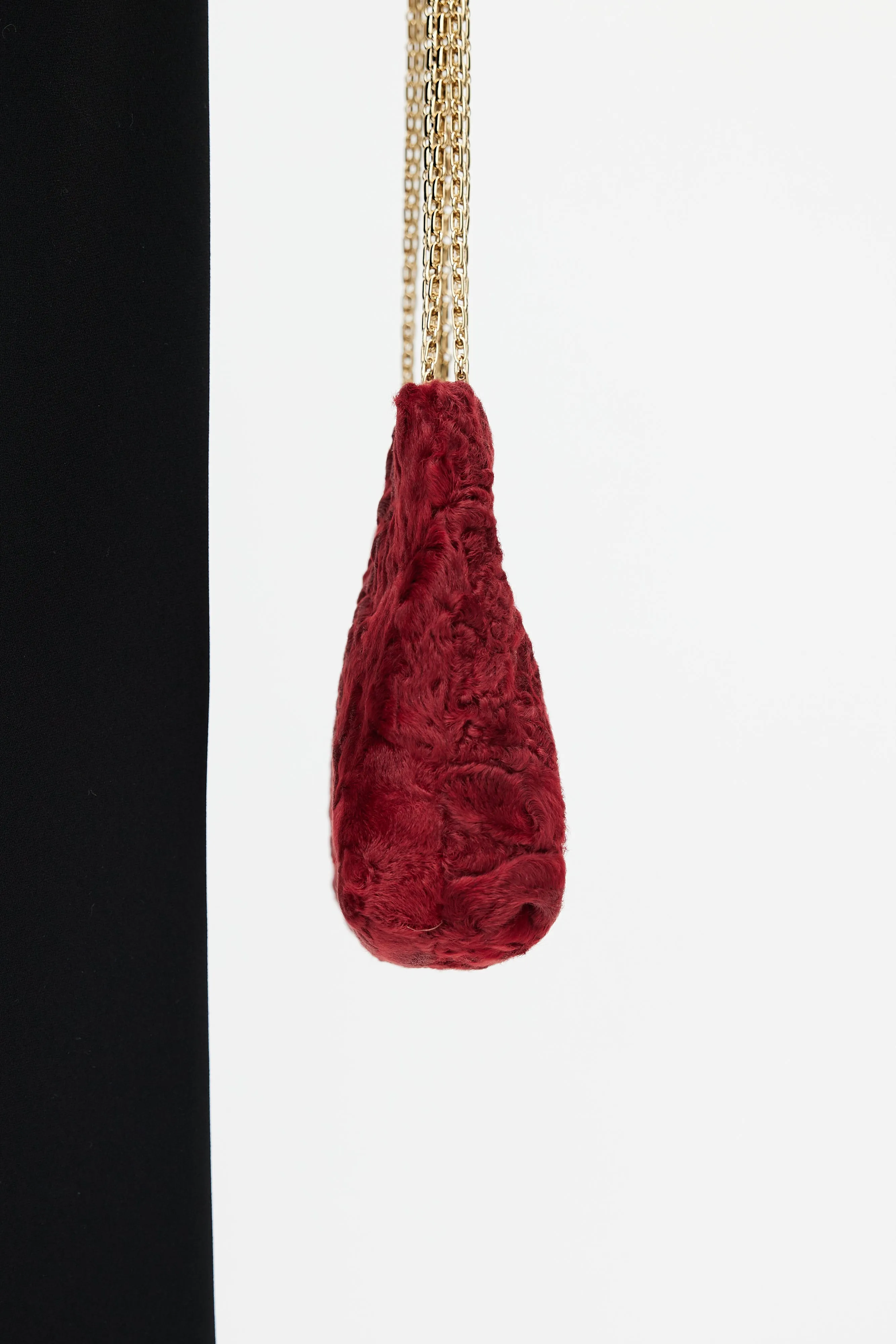 2000 Red & Gold Fur Bag
