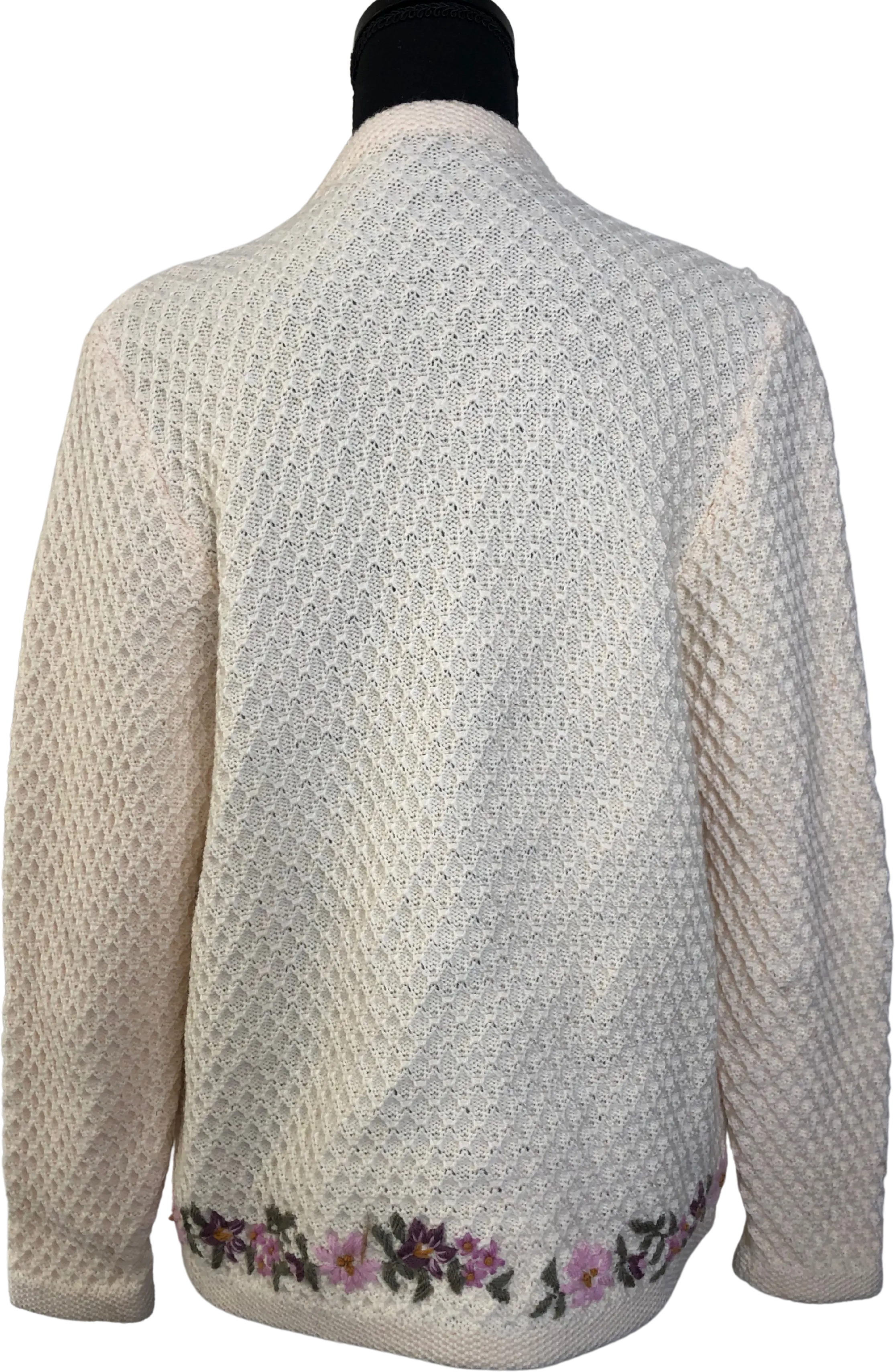 '80’s Floral Embroidered Grannycore Cardigan