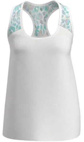 AB Sport Women's White Animal Print Tennis Tank TT102-WANMTA