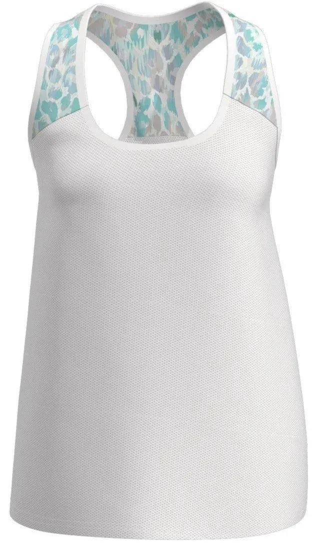 AB Sport Women's White Animal Print Tennis Tank TT102-WANMTA