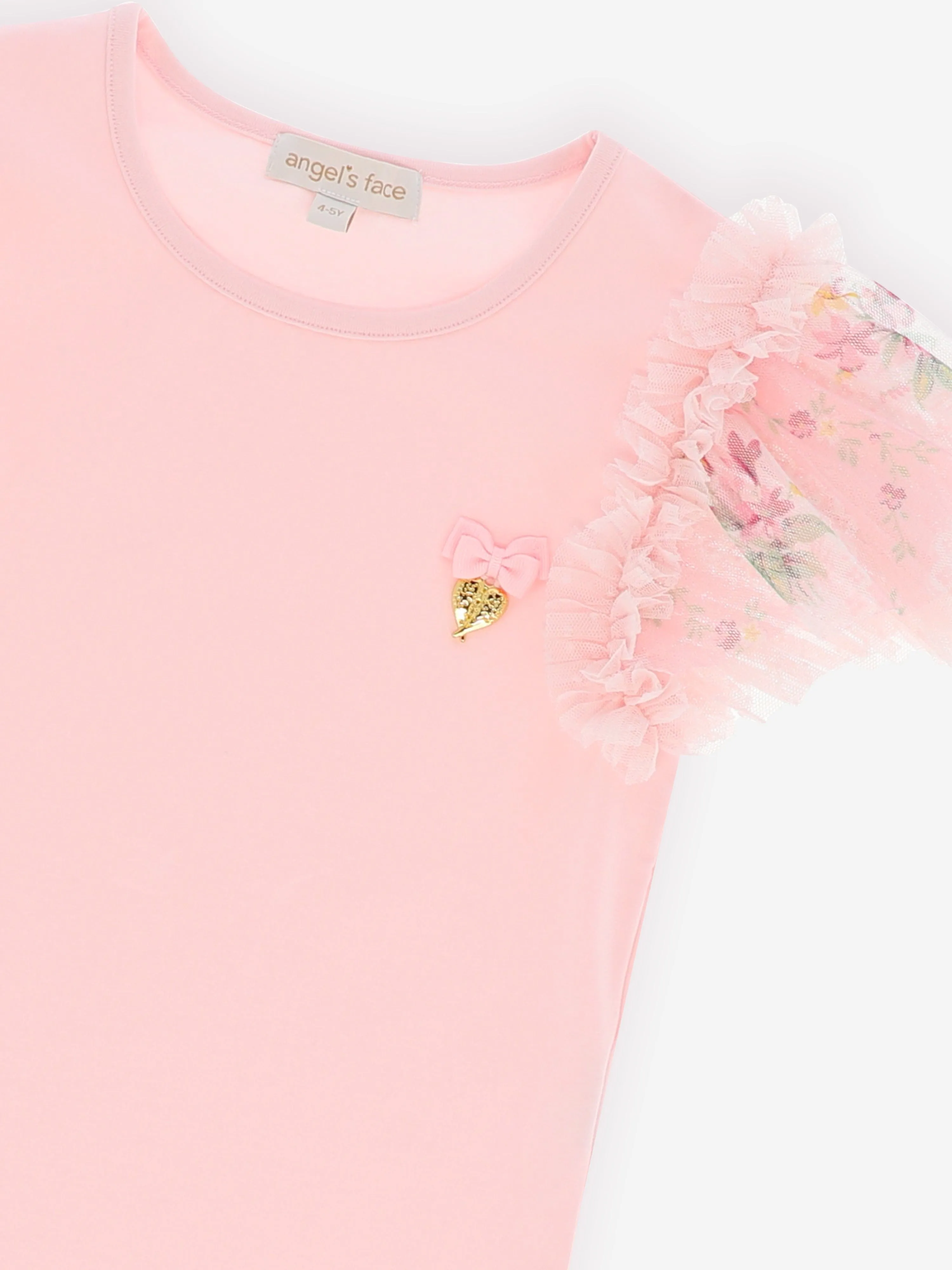 Angels Face Girls Larisa Floral Top  in Pink