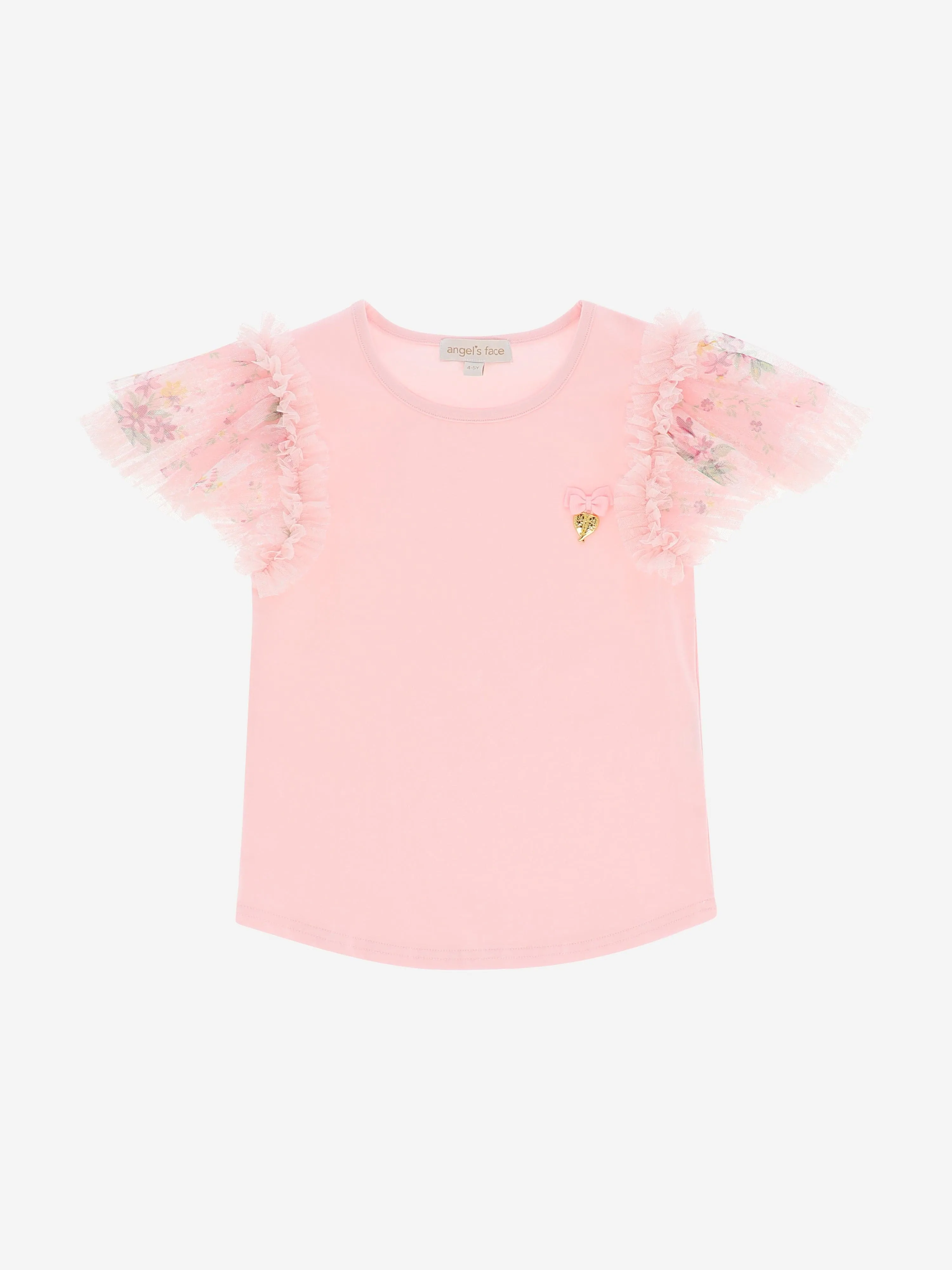 Angels Face Girls Larisa Floral Top  in Pink