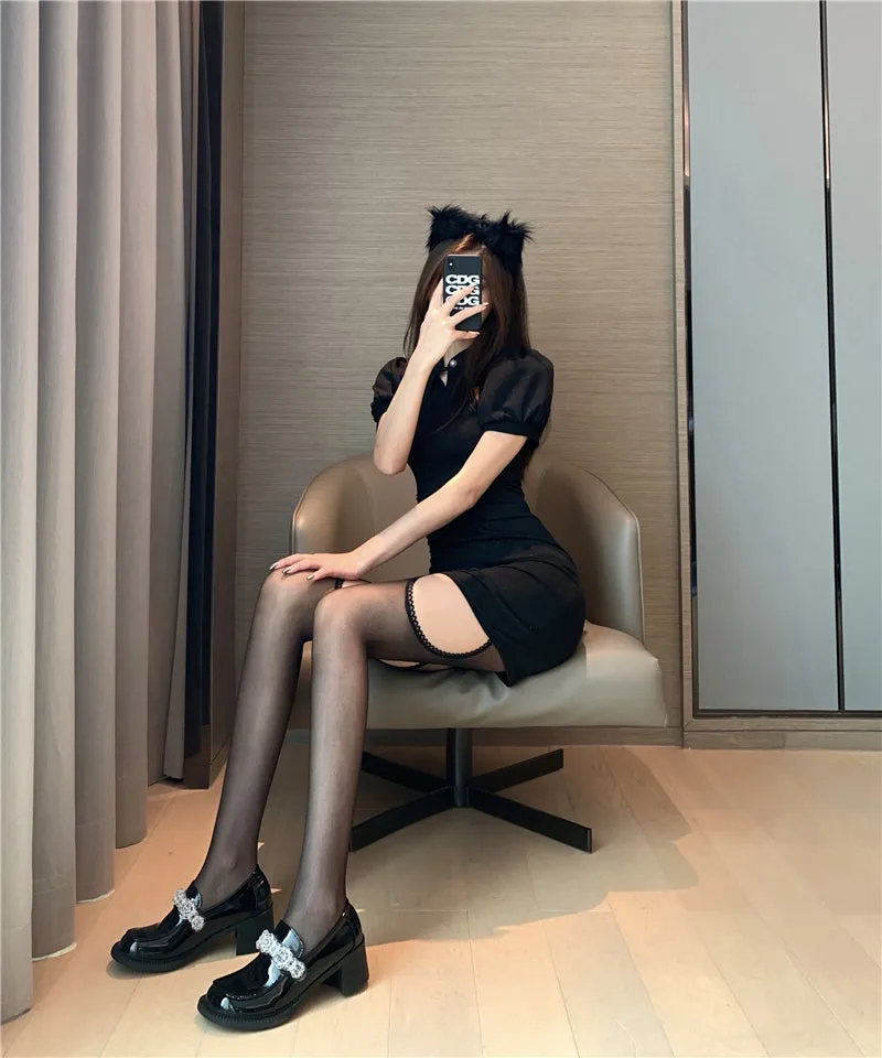 Annie Garter See Through Tights