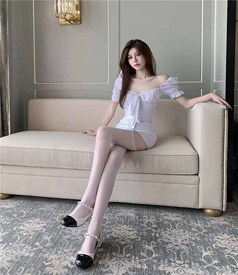 Annie Garter See Through Tights
