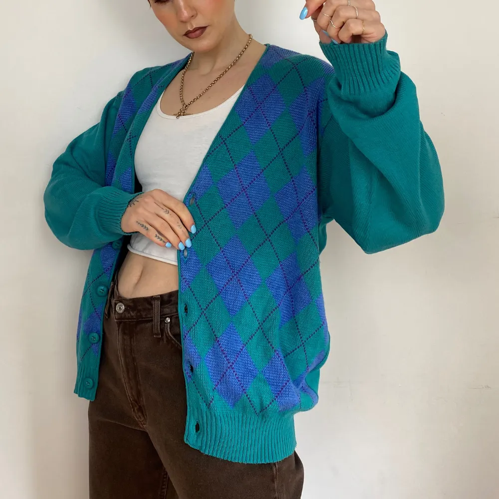 Argyle Cardigan - MEDIUM