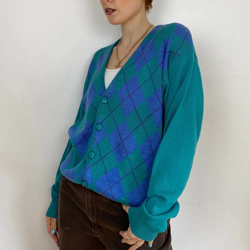 Argyle Cardigan - MEDIUM