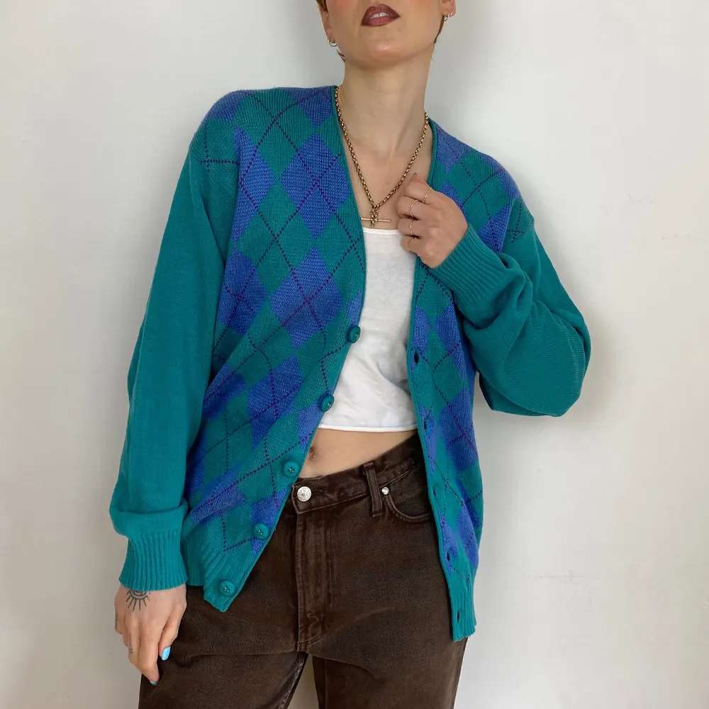 Argyle Cardigan - MEDIUM