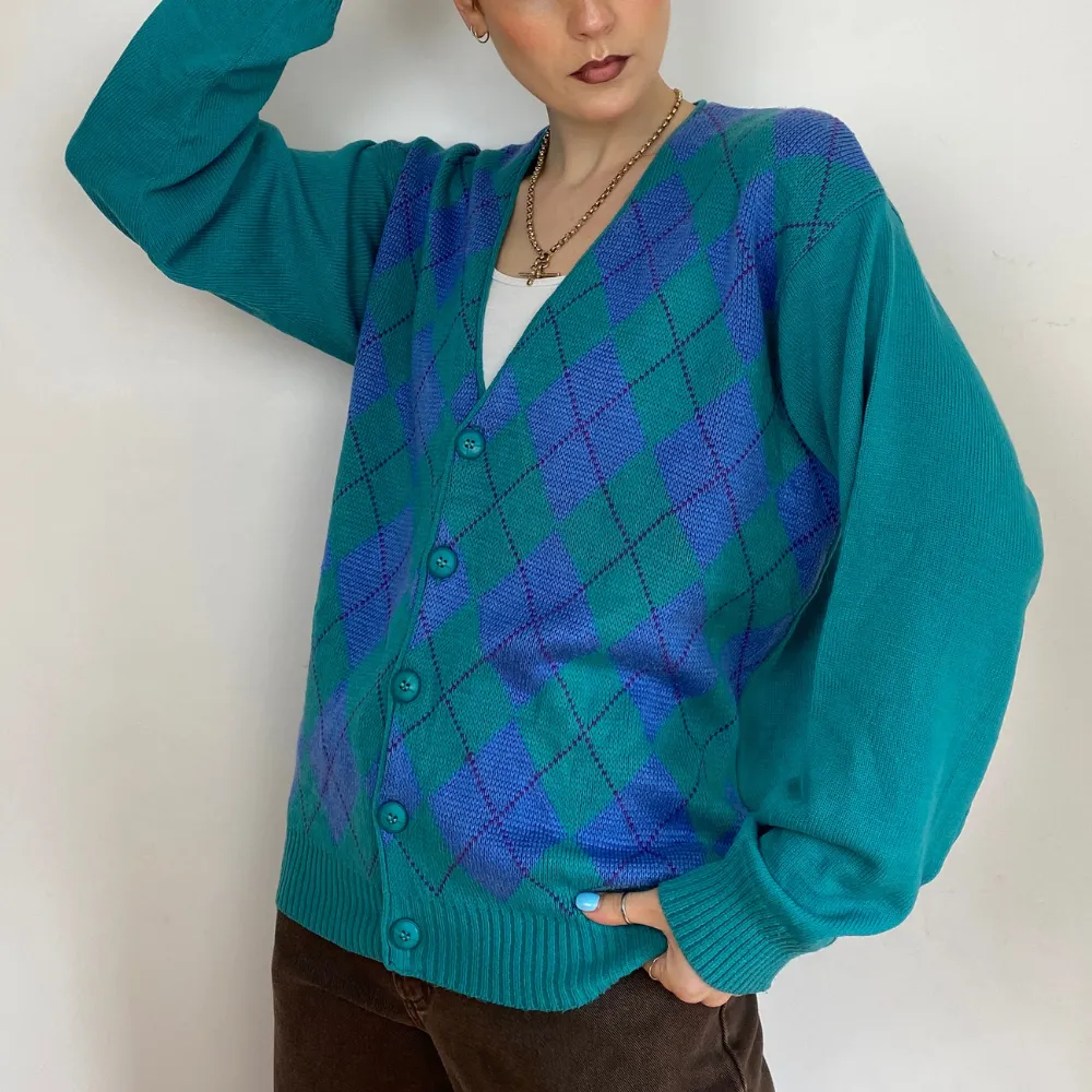 Argyle Cardigan - MEDIUM