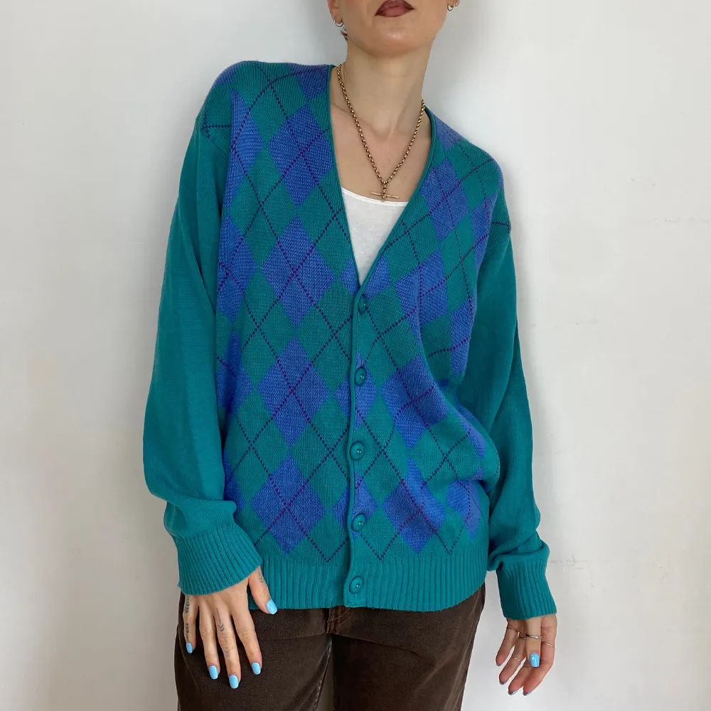 Argyle Cardigan - MEDIUM