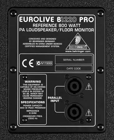 B1220 PRO 12" PA Loudspeaker System  (Per Pair)