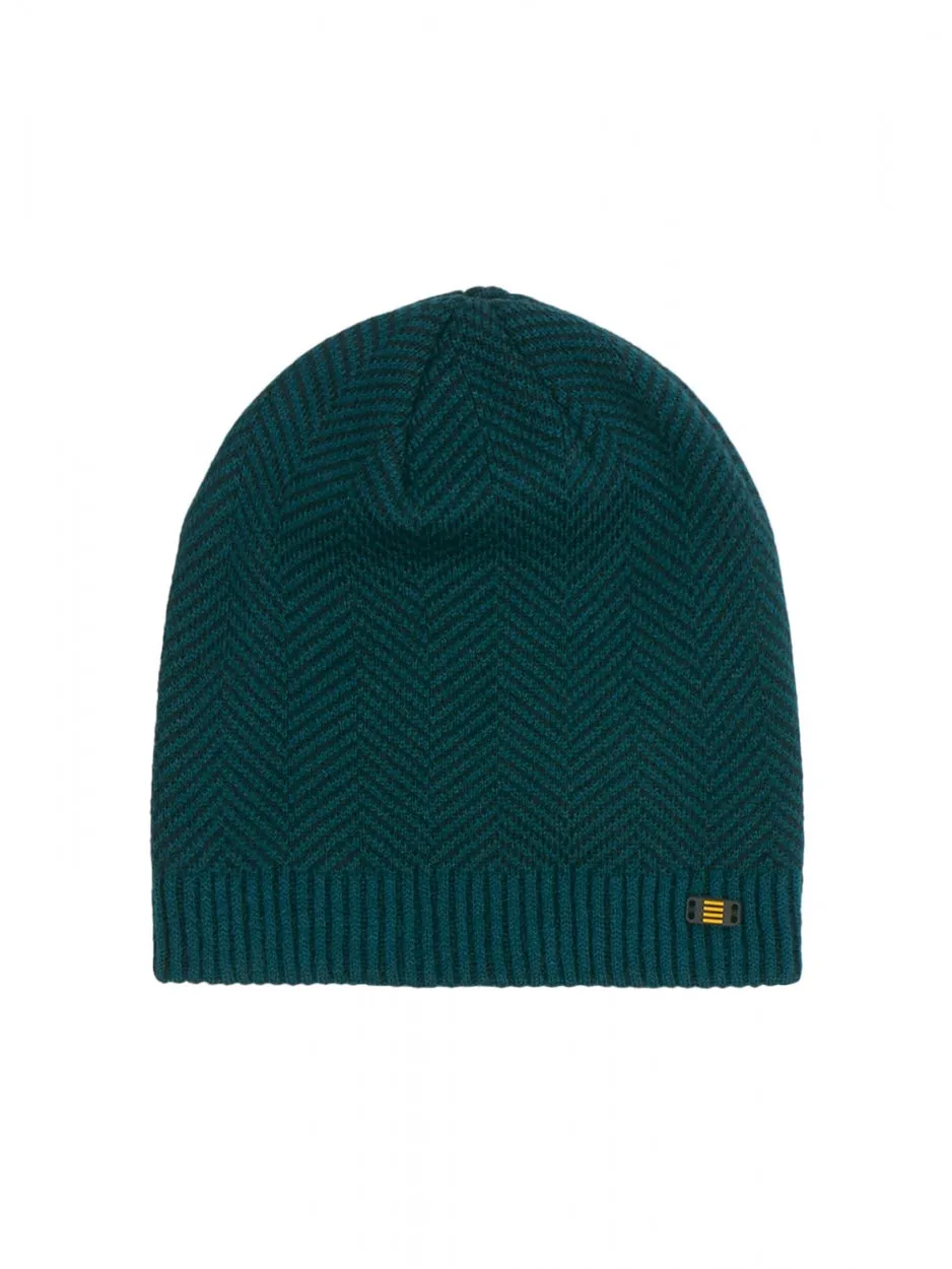 Beenie Zig Zag Jacquard Knit | Ocean