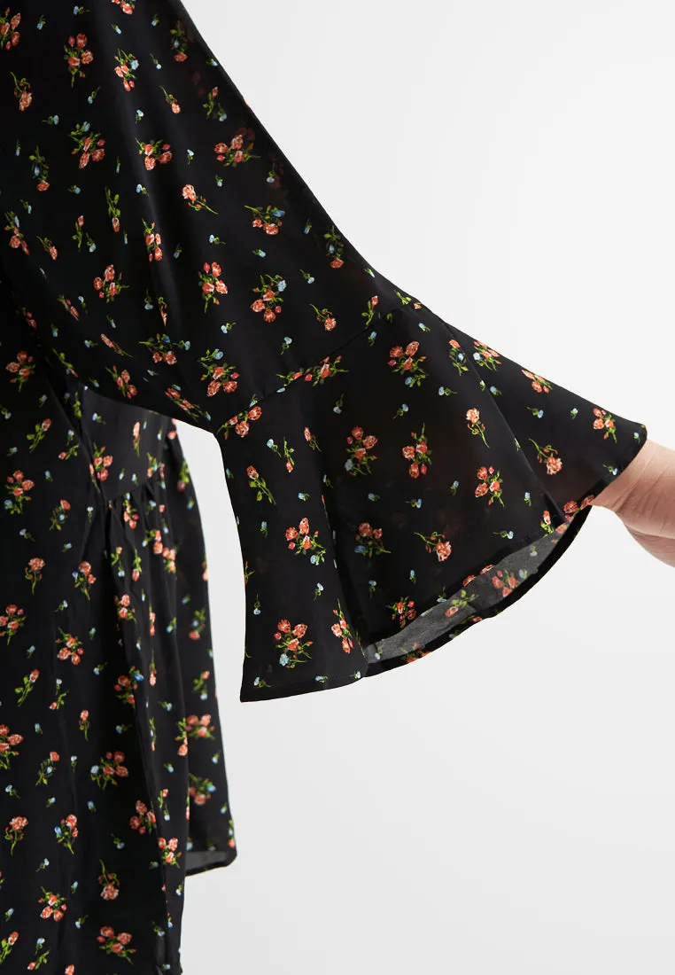 Blake Bell Sleeve Printed Blouse