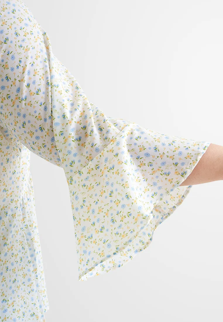 Blake Bell Sleeve Printed Blouse