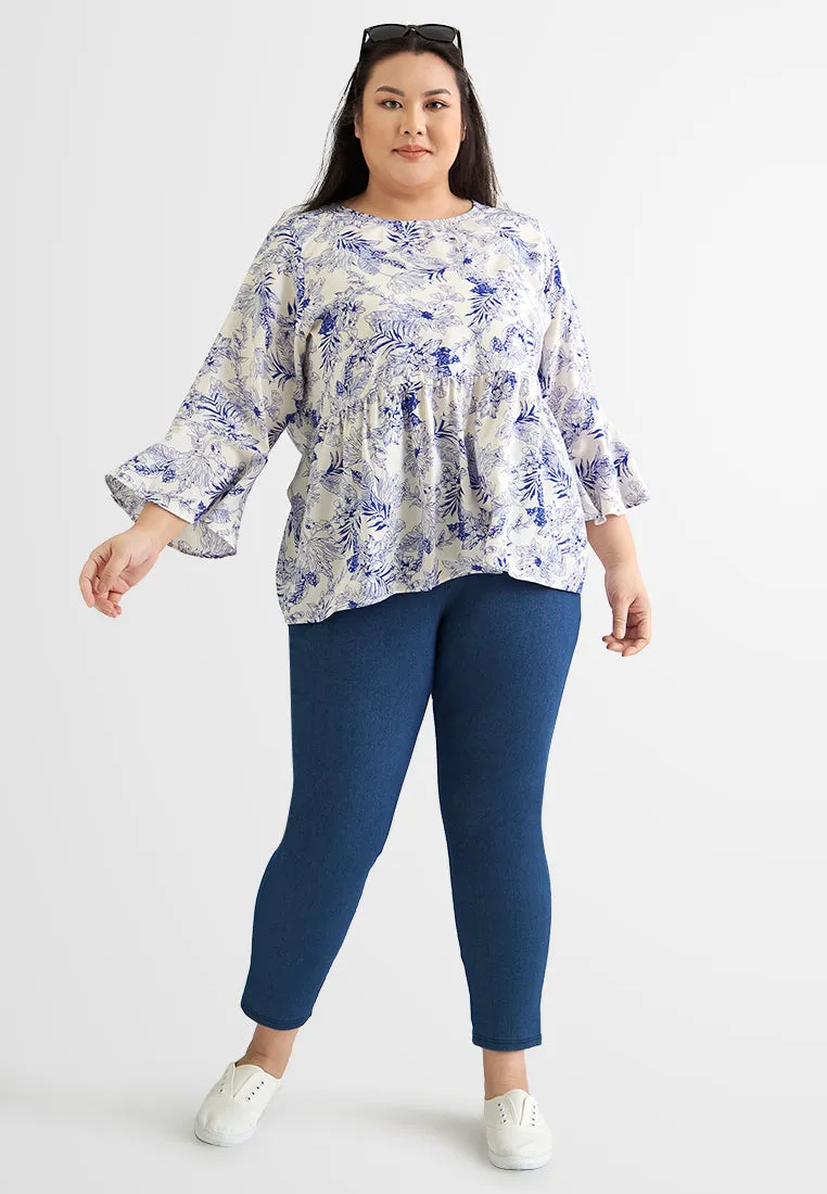 Blake Bell Sleeve Printed Blouse