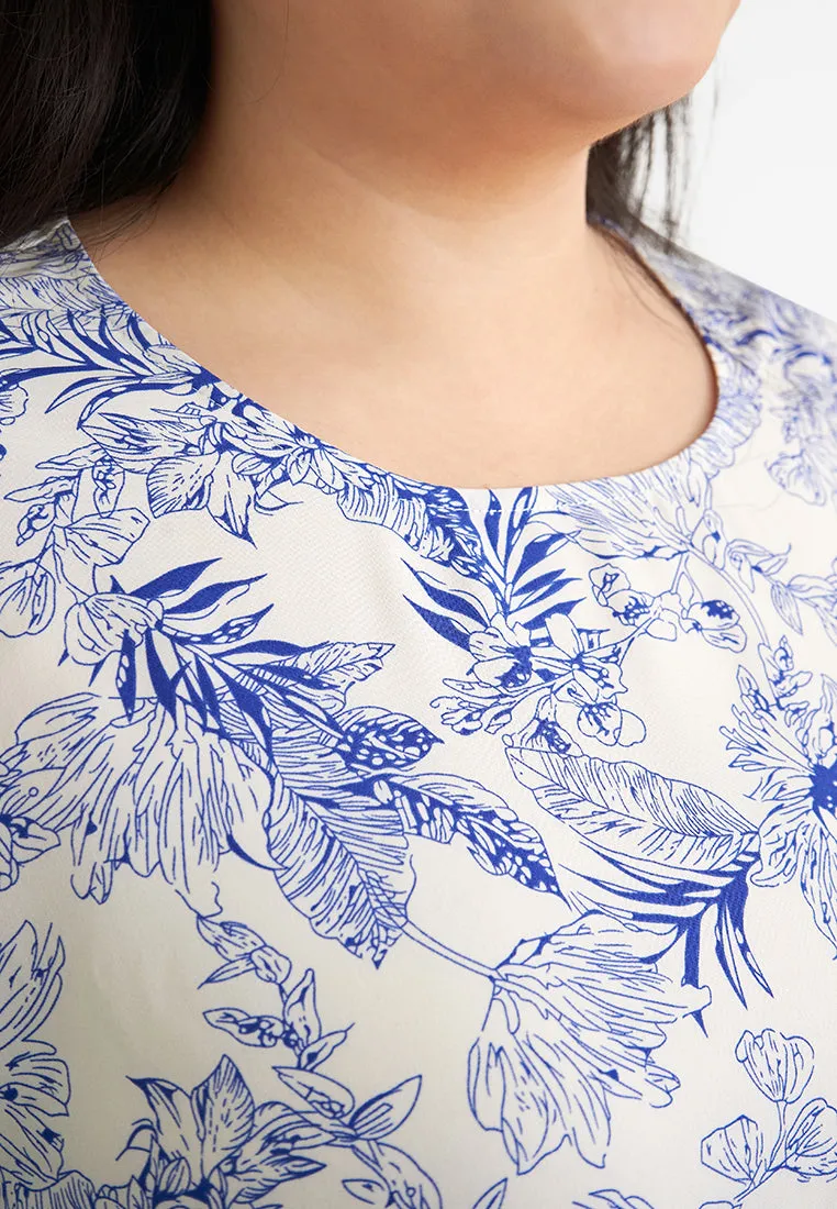 Blake Bell Sleeve Printed Blouse