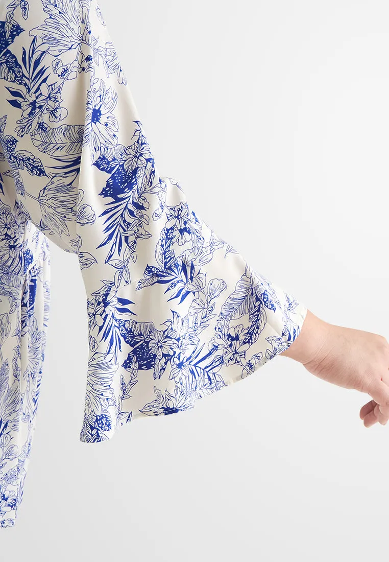 Blake Bell Sleeve Printed Blouse