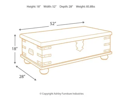 Carynhurst Coffee Table With Lift Top