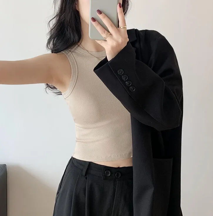Cropped Tank Top (ready stock in XL/ 4 colours)