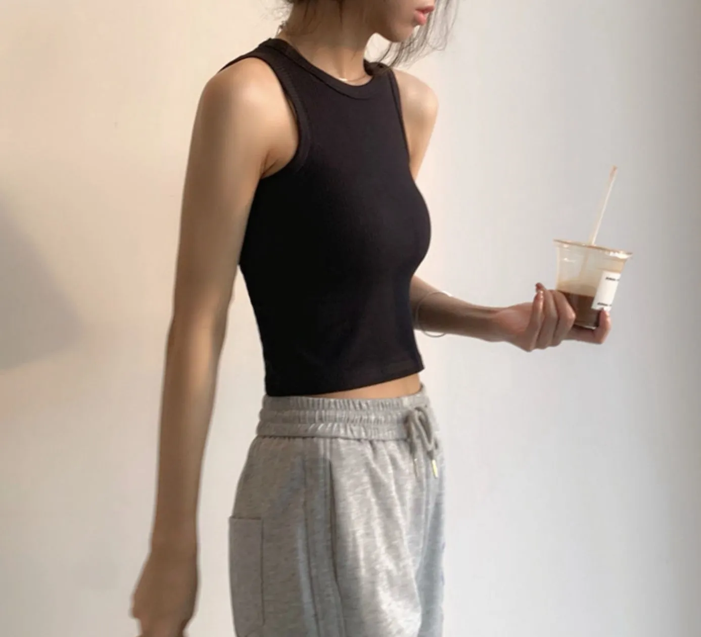 Cropped Tank Top (ready stock in XL/ 4 colours)