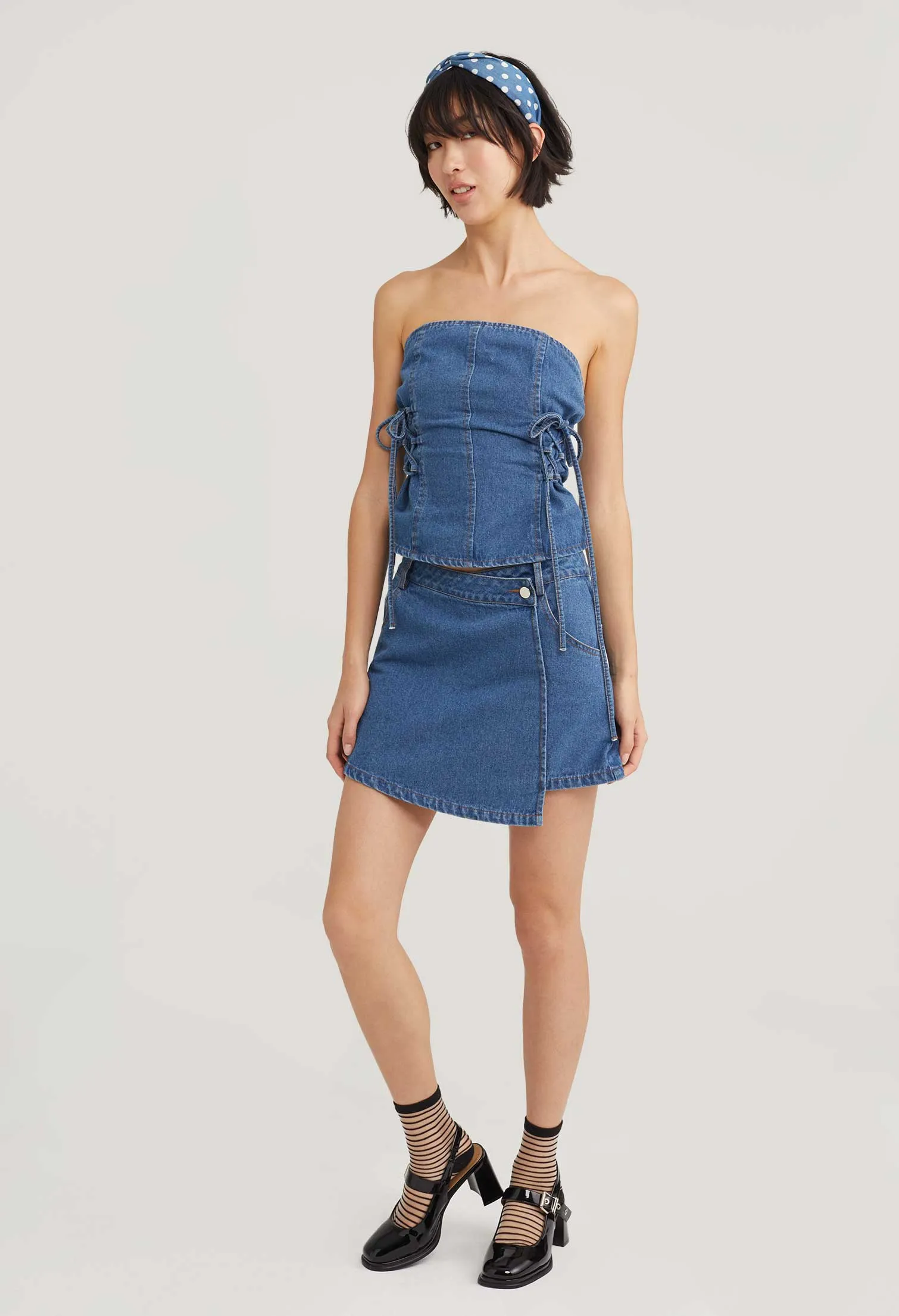 Darling Denim Bodice Top