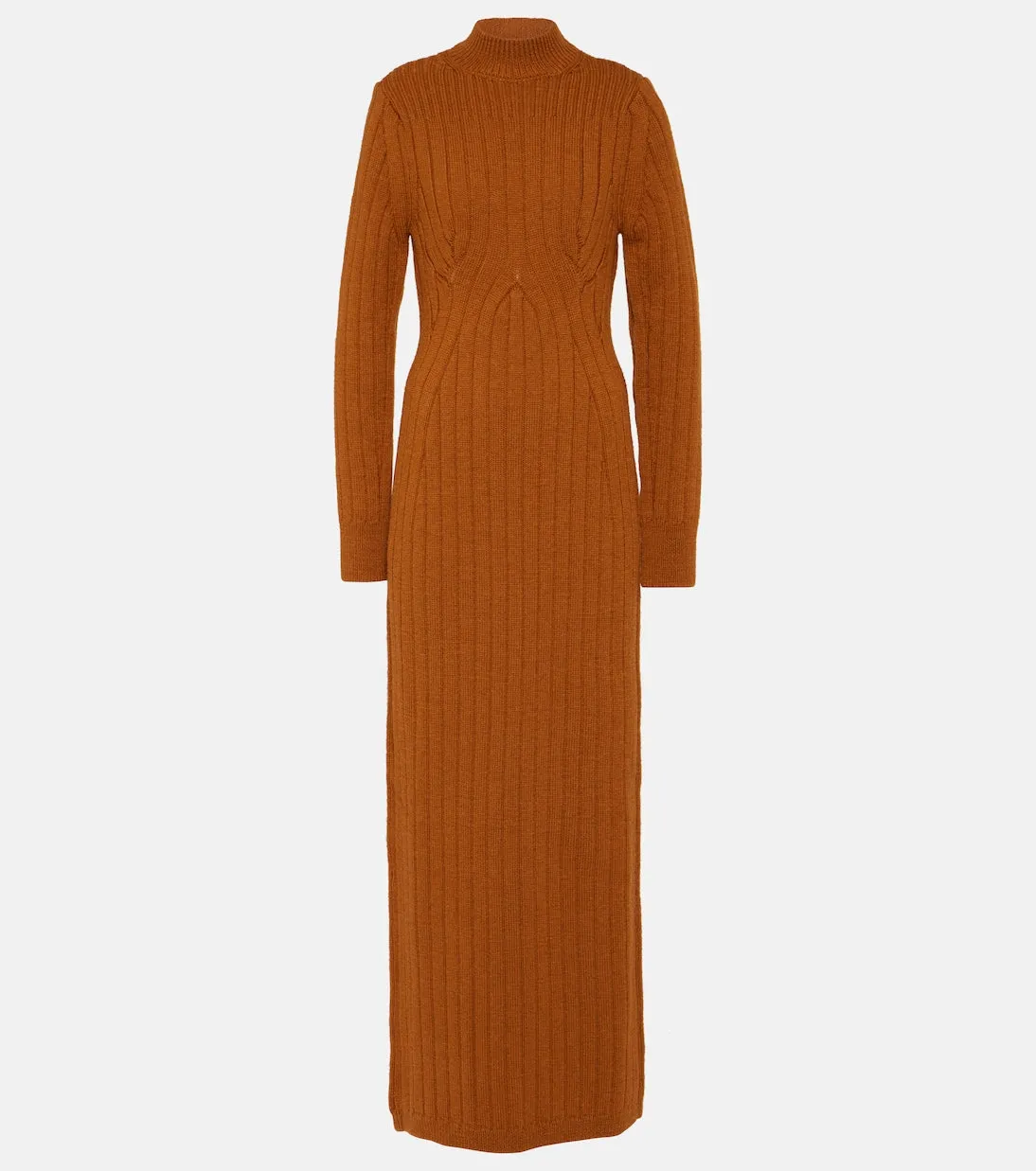 Dries Van Noten cable knit teagan maxi dress, orange