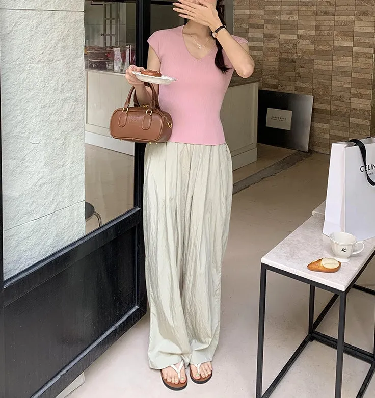 Elise top (ready stock in pink (S)/ 4 colours)