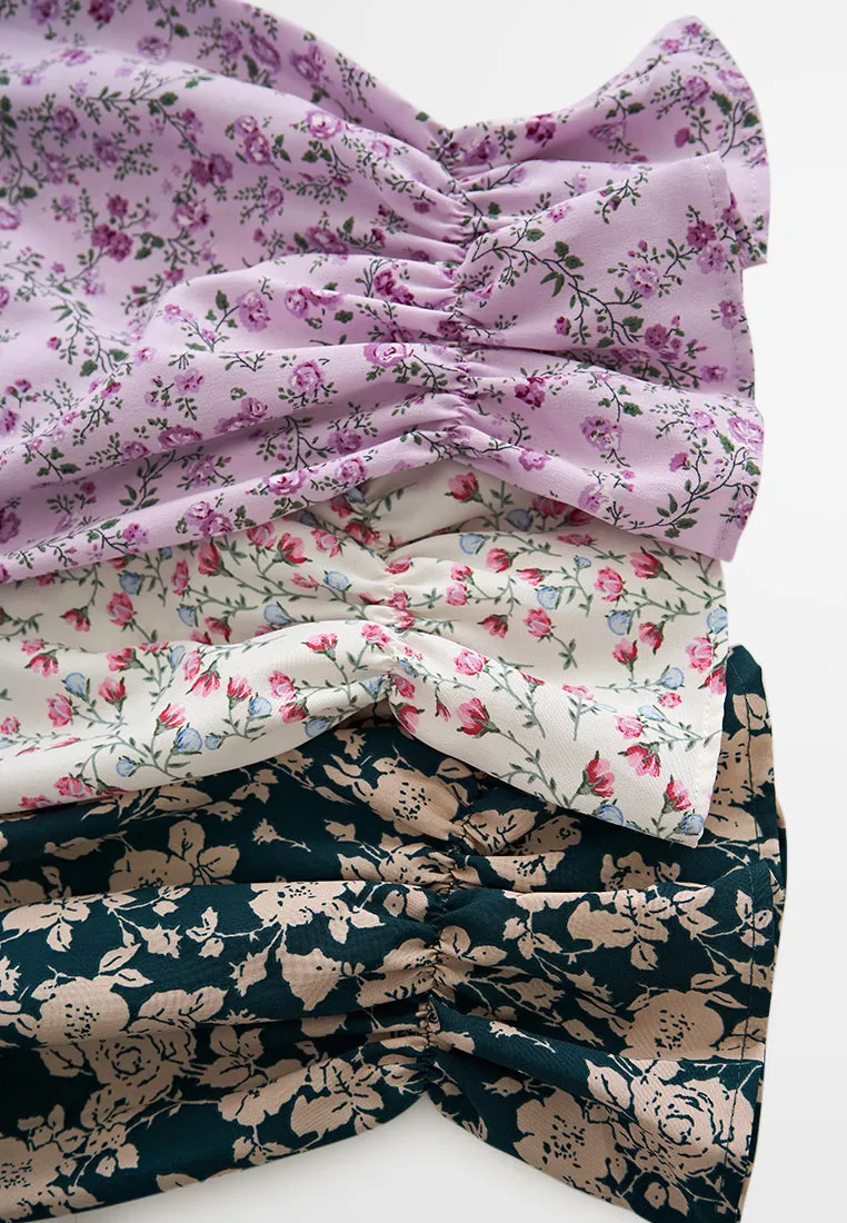 Emily Empire Cut Smocked Neck Floral Top