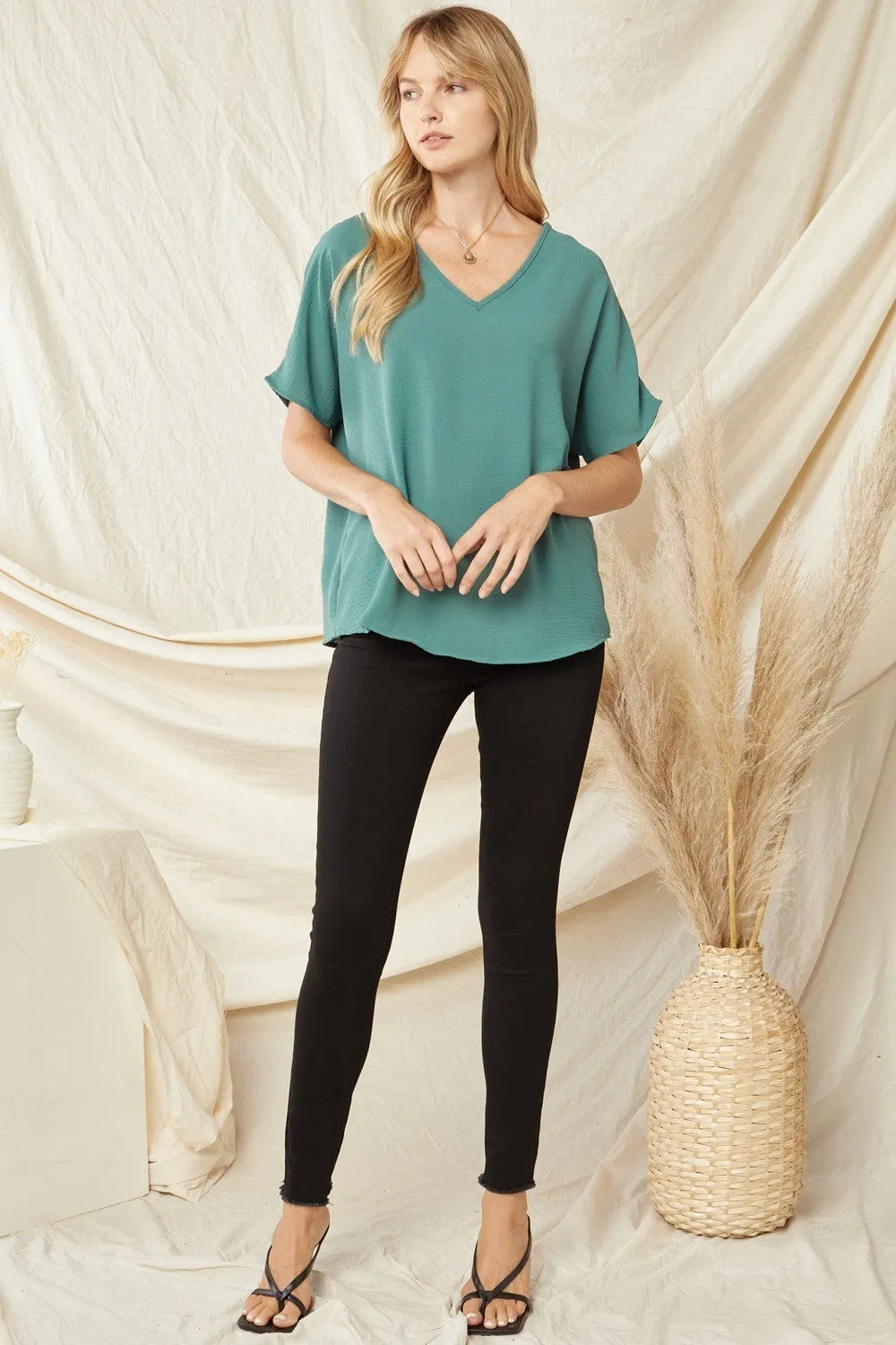 Entro V Neck Basic Top