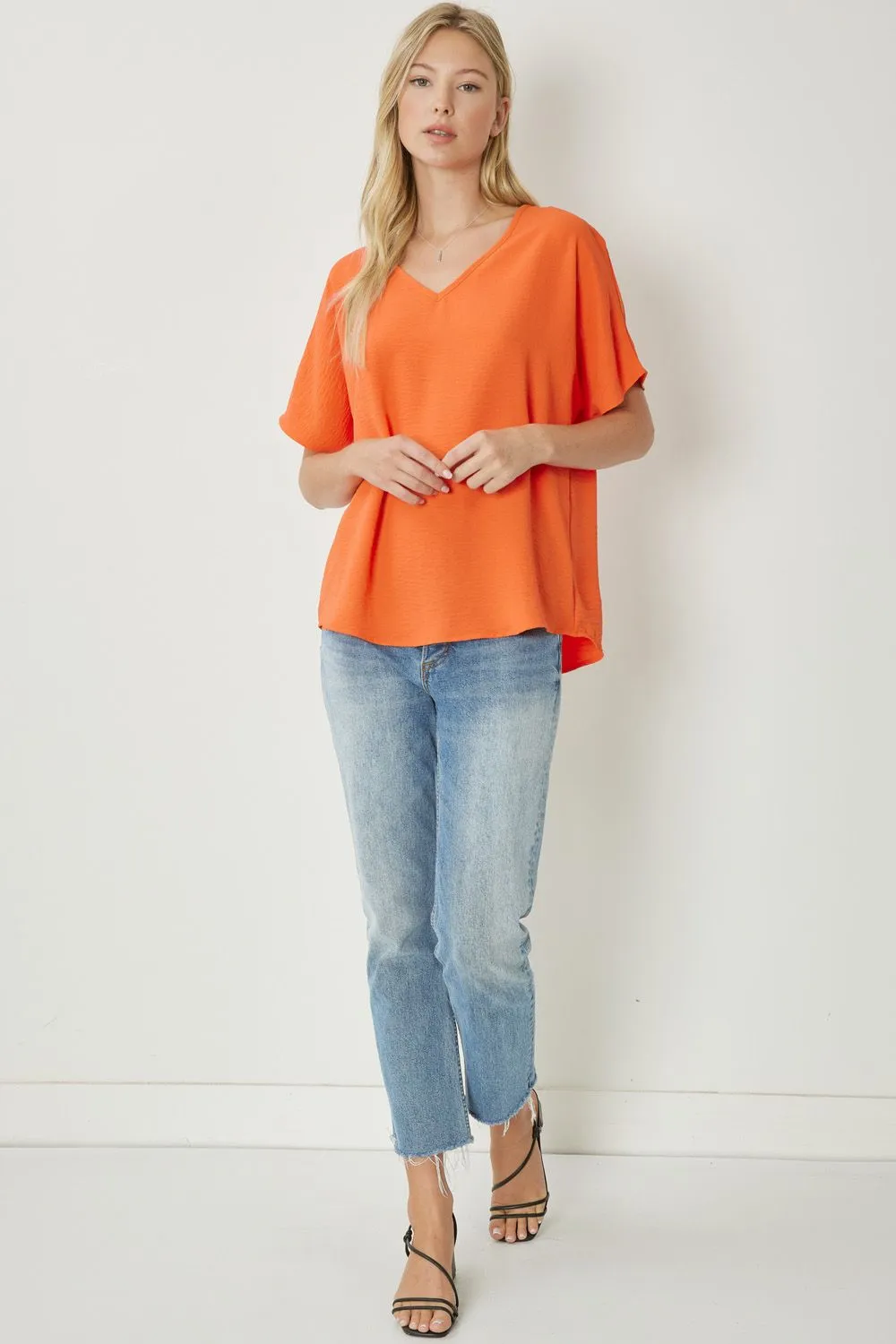 Entro V Neck Basic Top