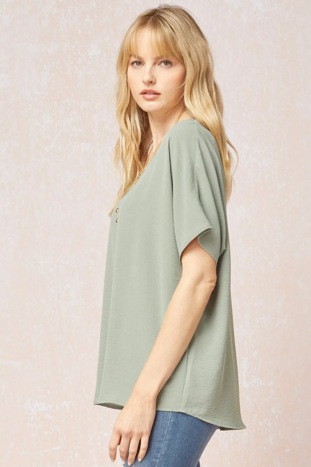 Entro V Neck Basic Top