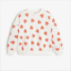 Girls' beige sweatshirt