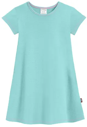 Girls Soft Cotton Jersey Cap Sleeve Dress | Wave