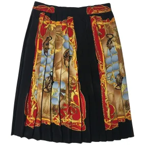 Gold & Red Horseback Riding Skirt