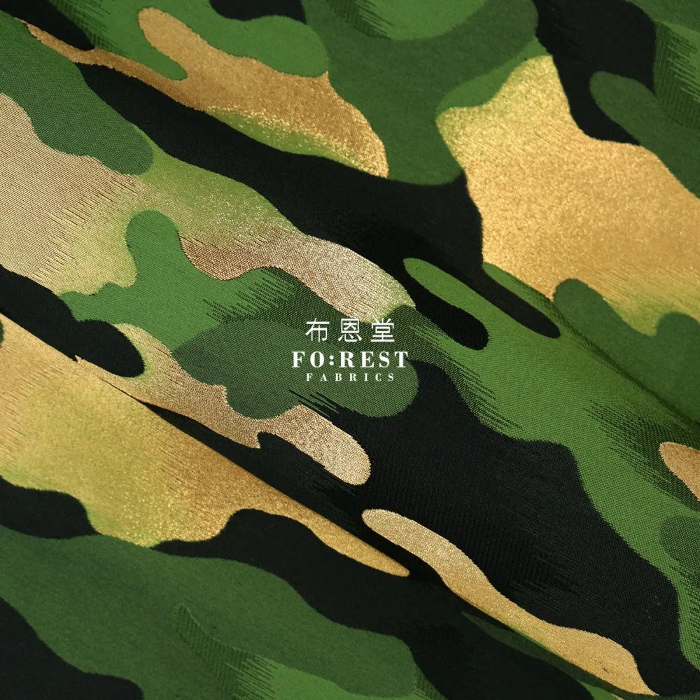 Gold Brocade - Camouflage fabric GREEN