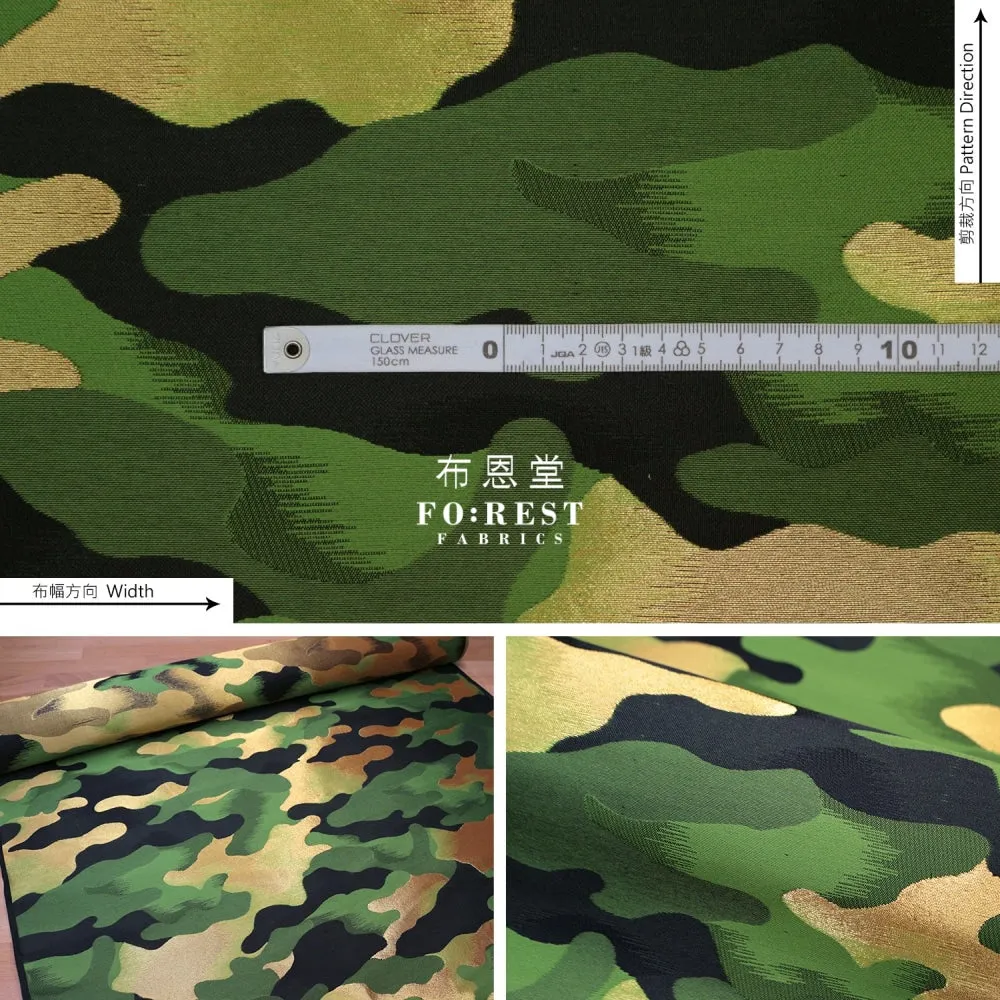 Gold Brocade - Camouflage fabric GREEN