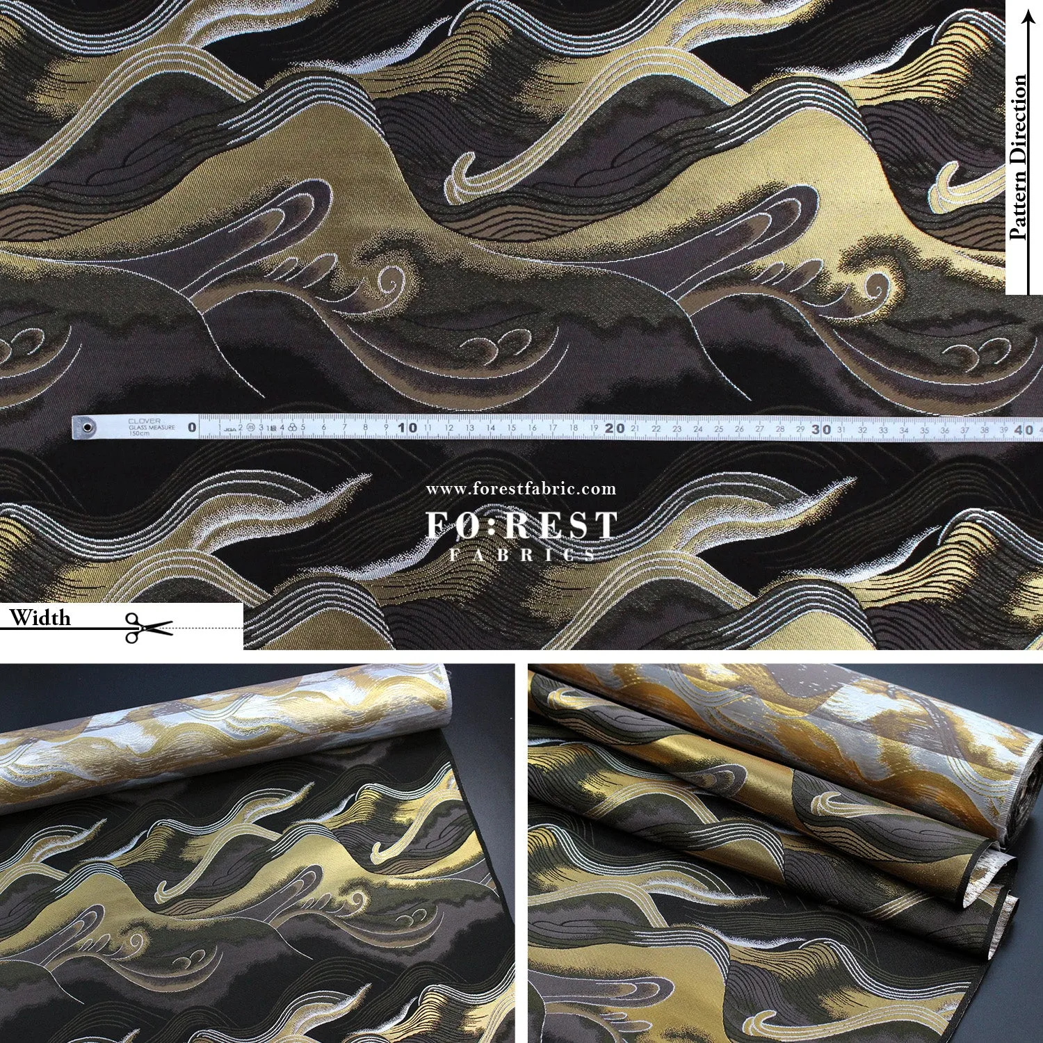 Gold Brocade - cloud fabric