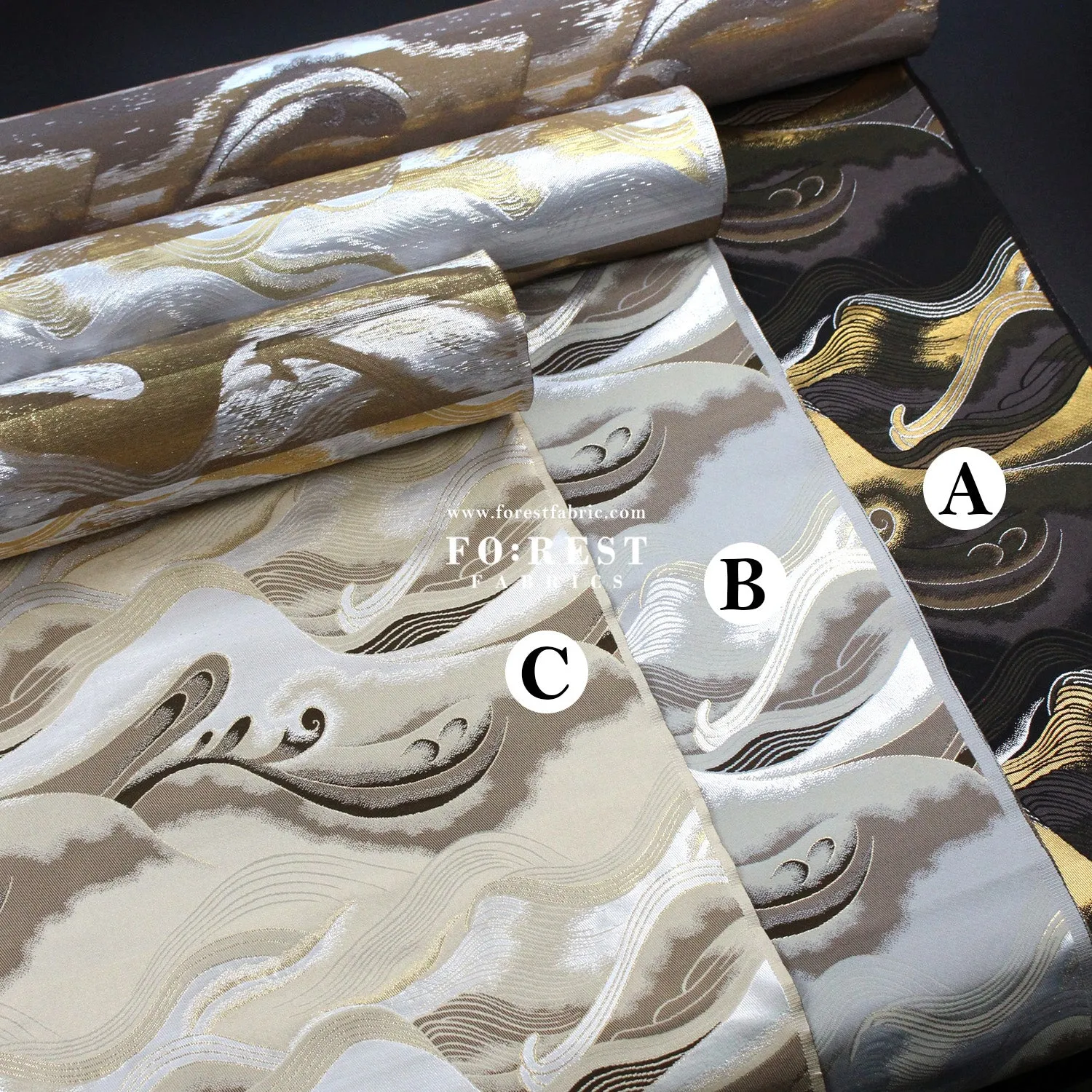 Gold Brocade - cloud fabric