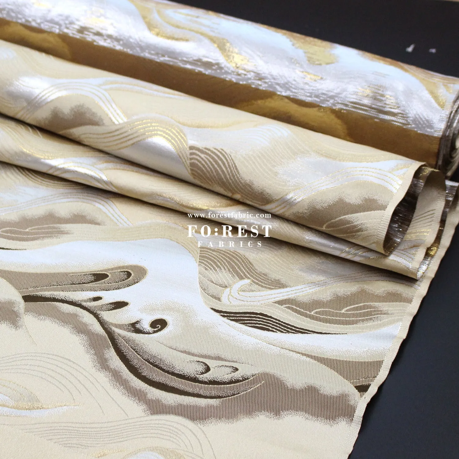 Gold Brocade - cloud fabric