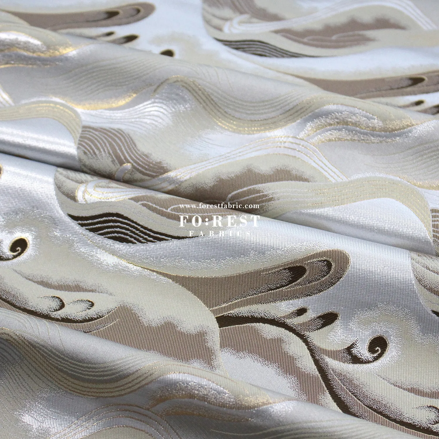 Gold Brocade - cloud fabric