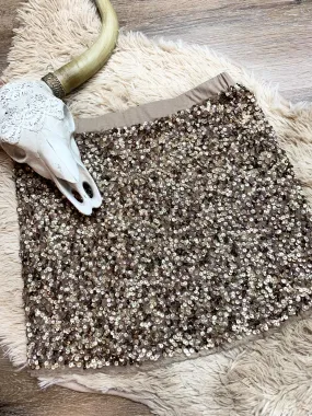 Golden Sequin Skirt