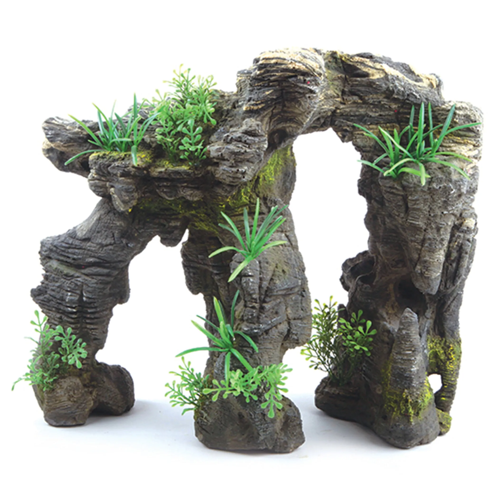 Greystone Arch With Plants