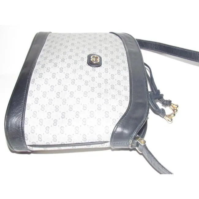 Gucci Blue Micro G Print Leather Bucket Bag Satchel