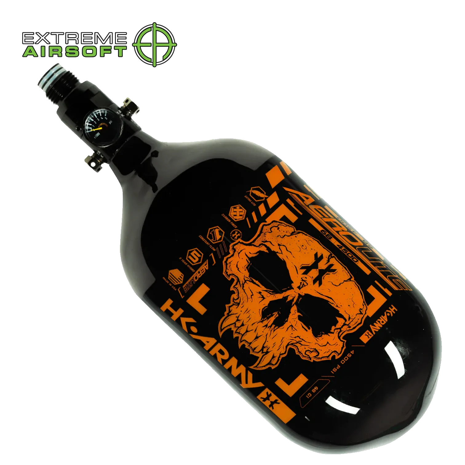 HK Army DOOM - EXTRA LITE CARBON FIBER TANK - STANDARD REG - 68CI / 4500PSI