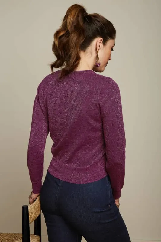 King Louie - Cardi Roundneck Lapis -Purple