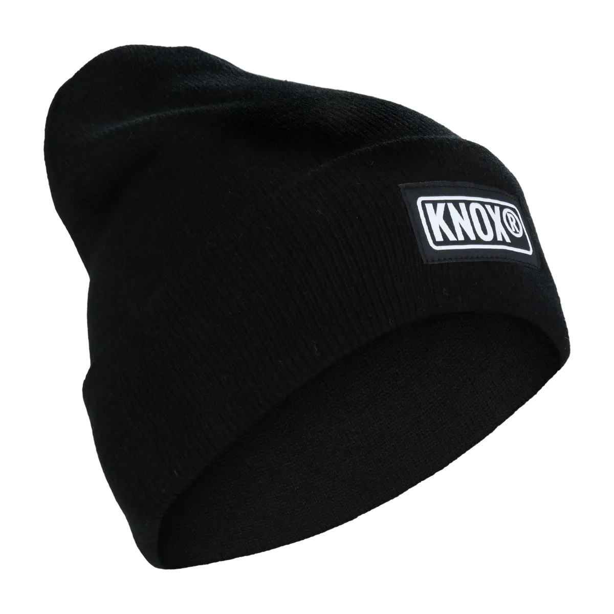 Knox Knit Cuffed Black Beanie