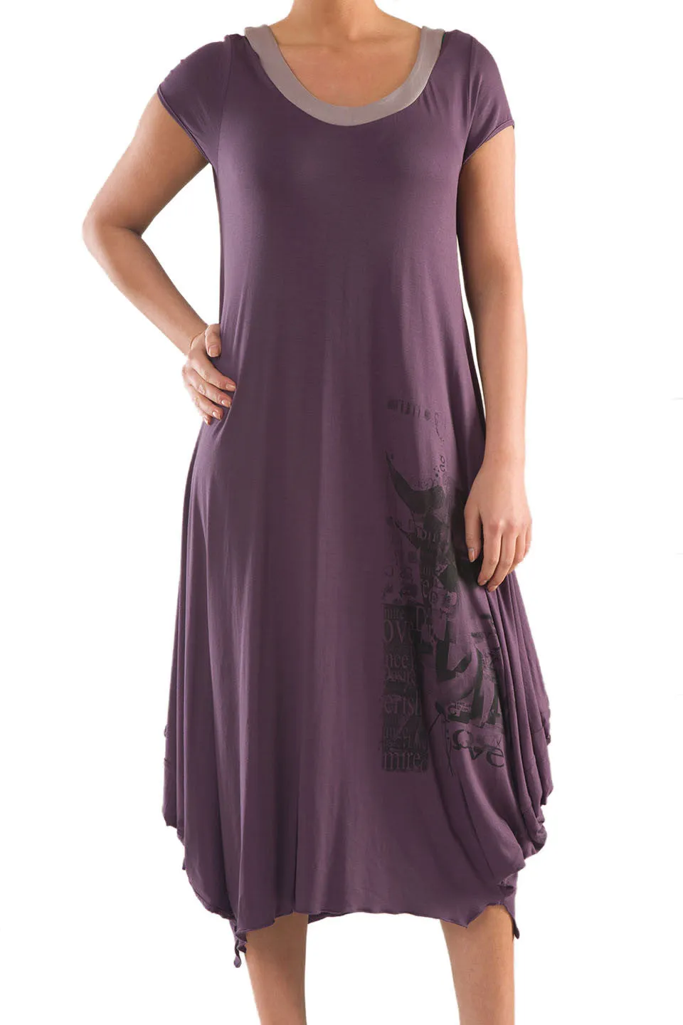 La Mouette Women's Plus Size Tulip Dress with Print