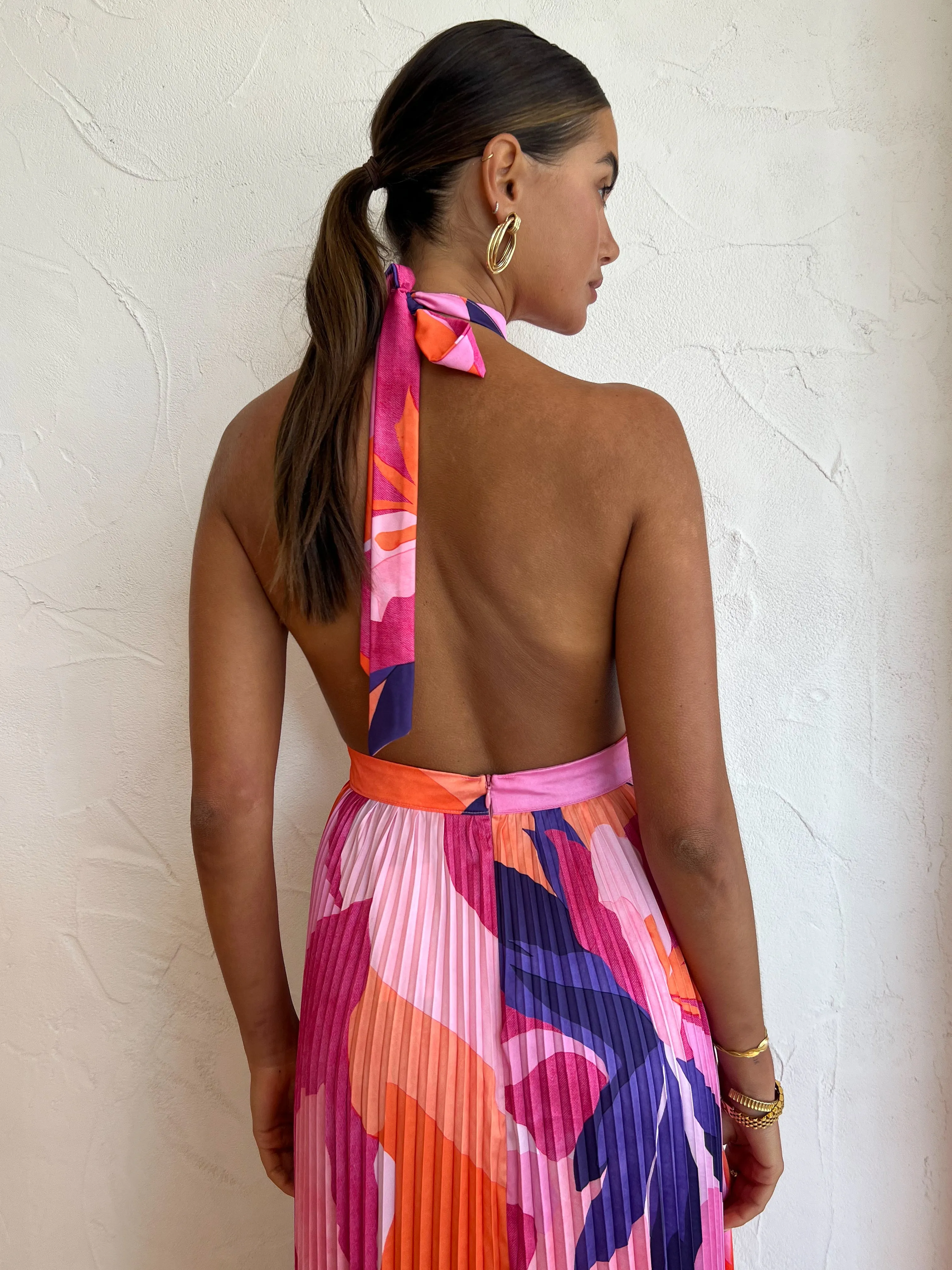 Lidee Renaissance Gown in Capri Print Pink