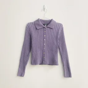 Lilac Collared Cardigan